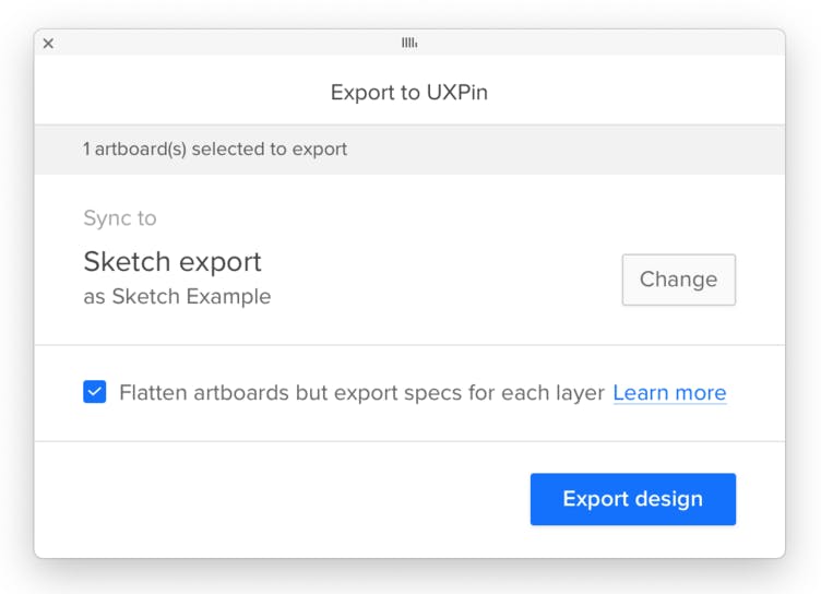 UXPin dashboard